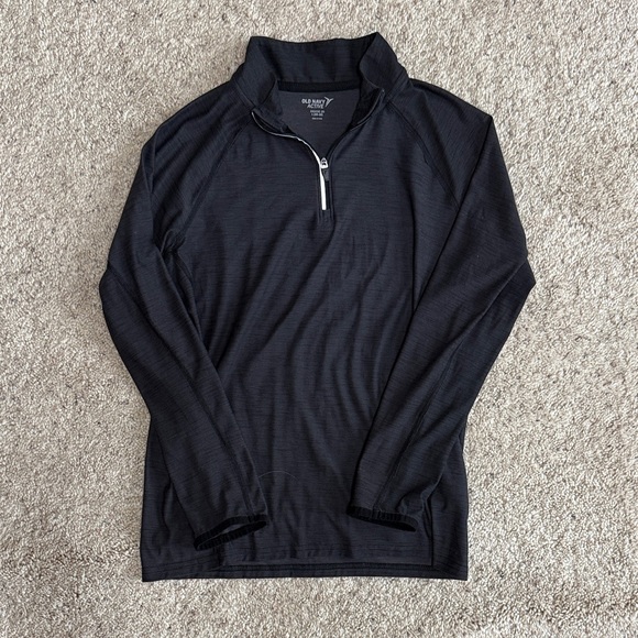 Old Navy Active Boys Size 10 Charcoal Quarter Zip Performance Top - Picture 1 of 3